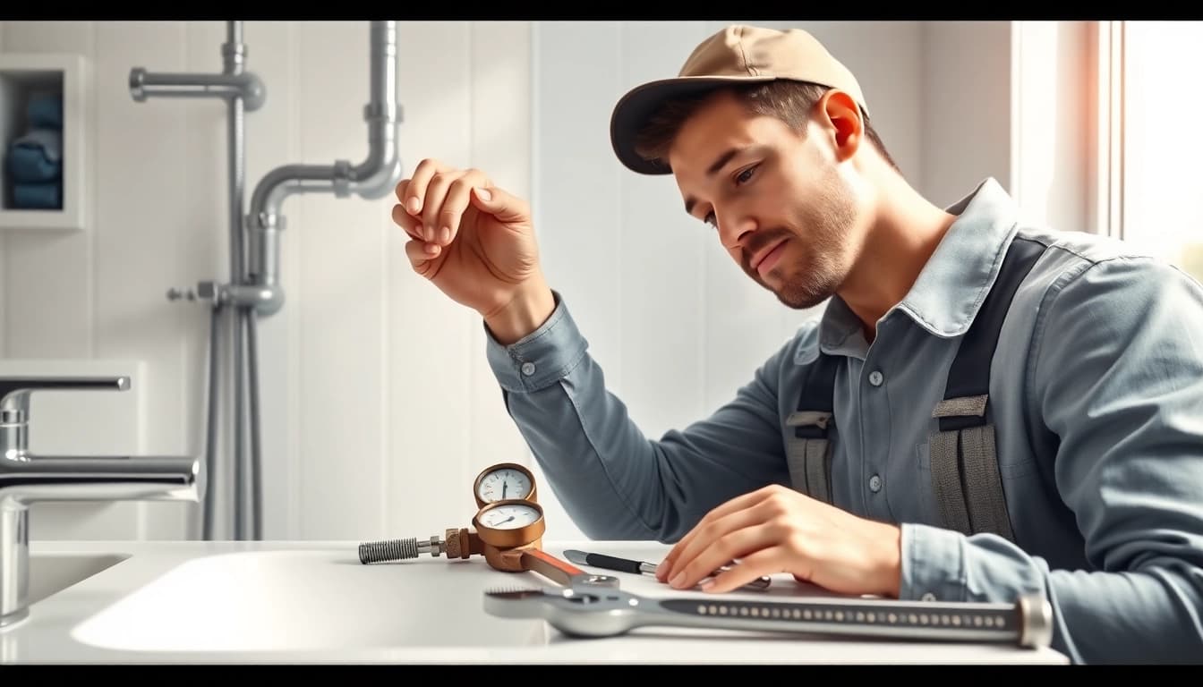 Fixing plumbing knightdale with a professional plumber inspecting pipes.
