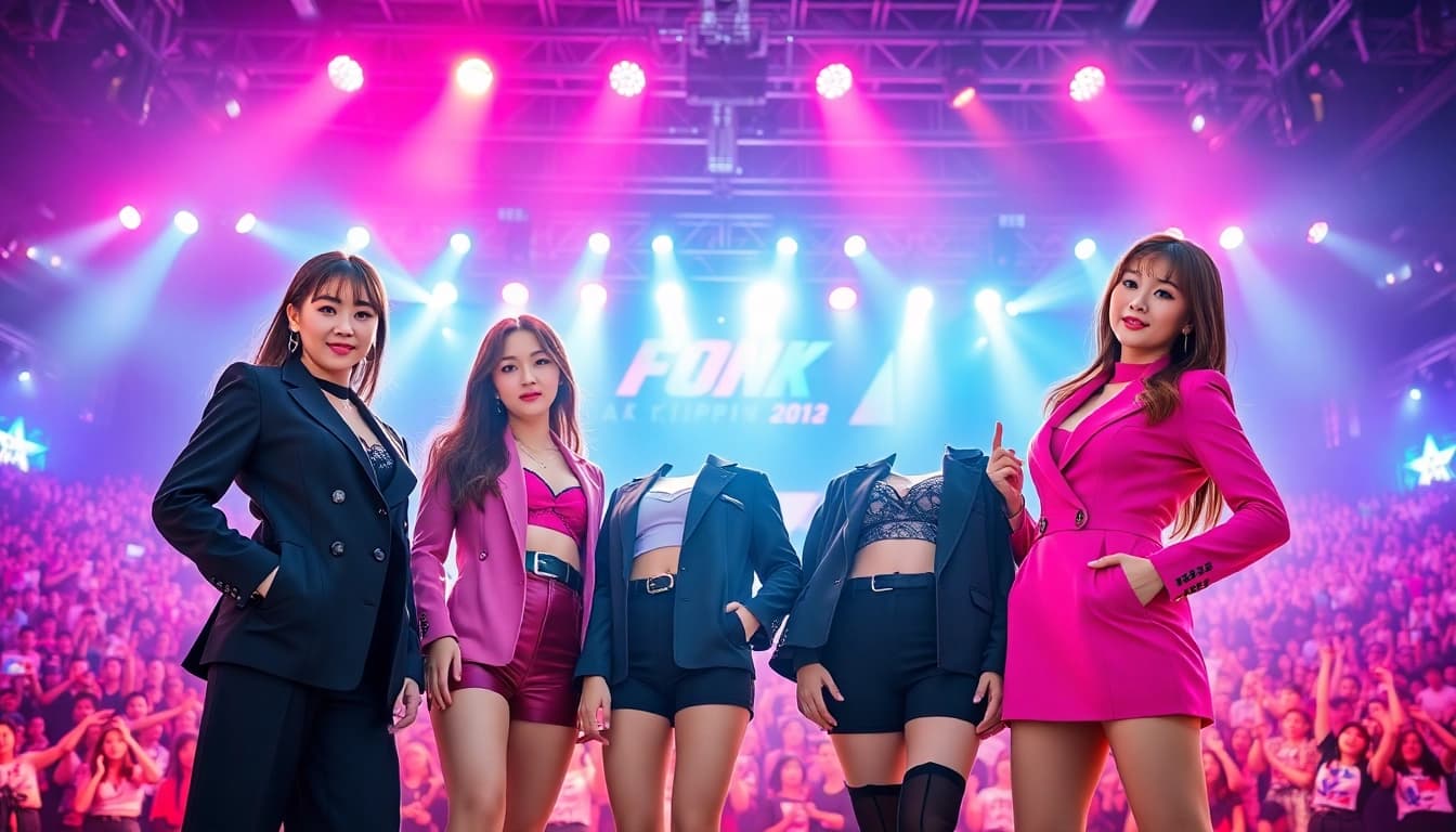 Catch the latest Blackpink news showcasing the members in an electrifying concert atmosphere.