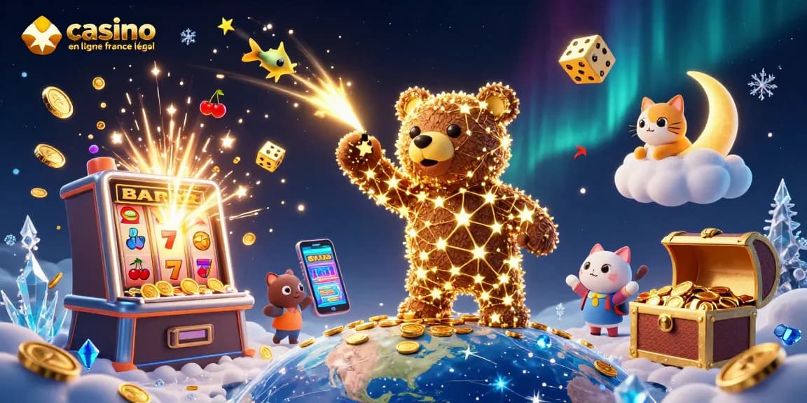 Découvrez l'univers captivant du casino en ligne légal en France avec des personnages animés et un jackpot étincelant.