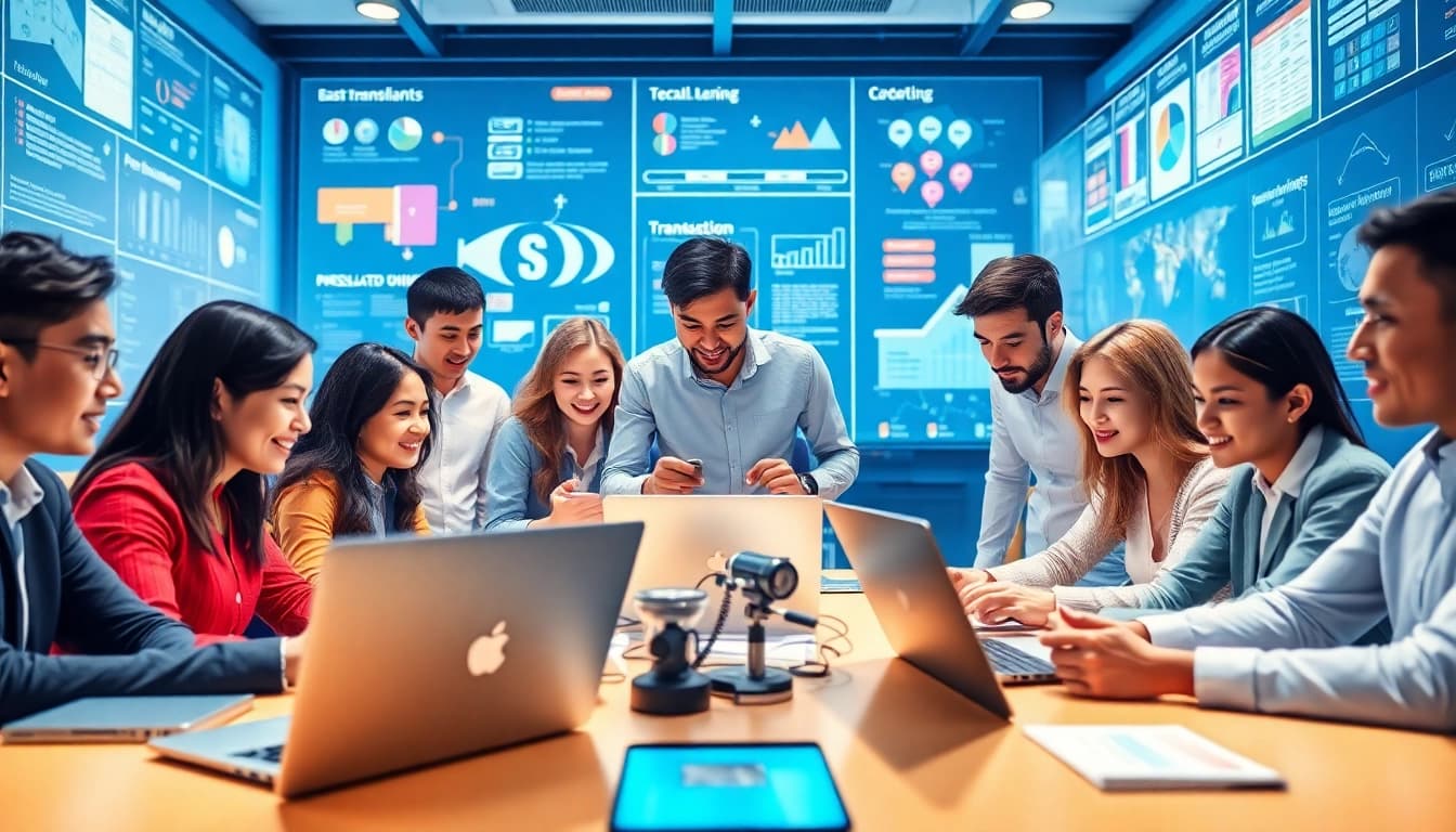 Efficient teamwork on digital translation projects using youdaofanyi technology.