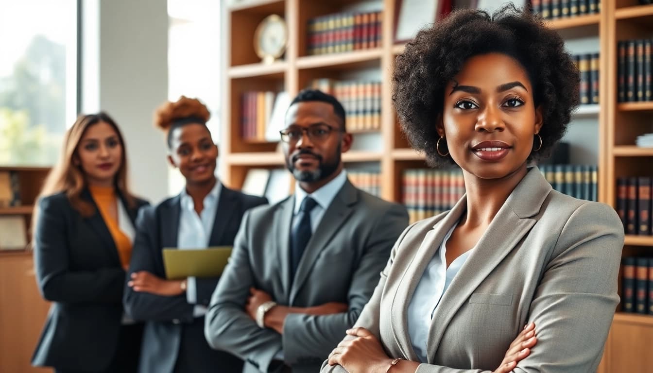 Attorneys at https://www.shiverhamilton.com consulting in a modern office setting, showcasing professionalism.