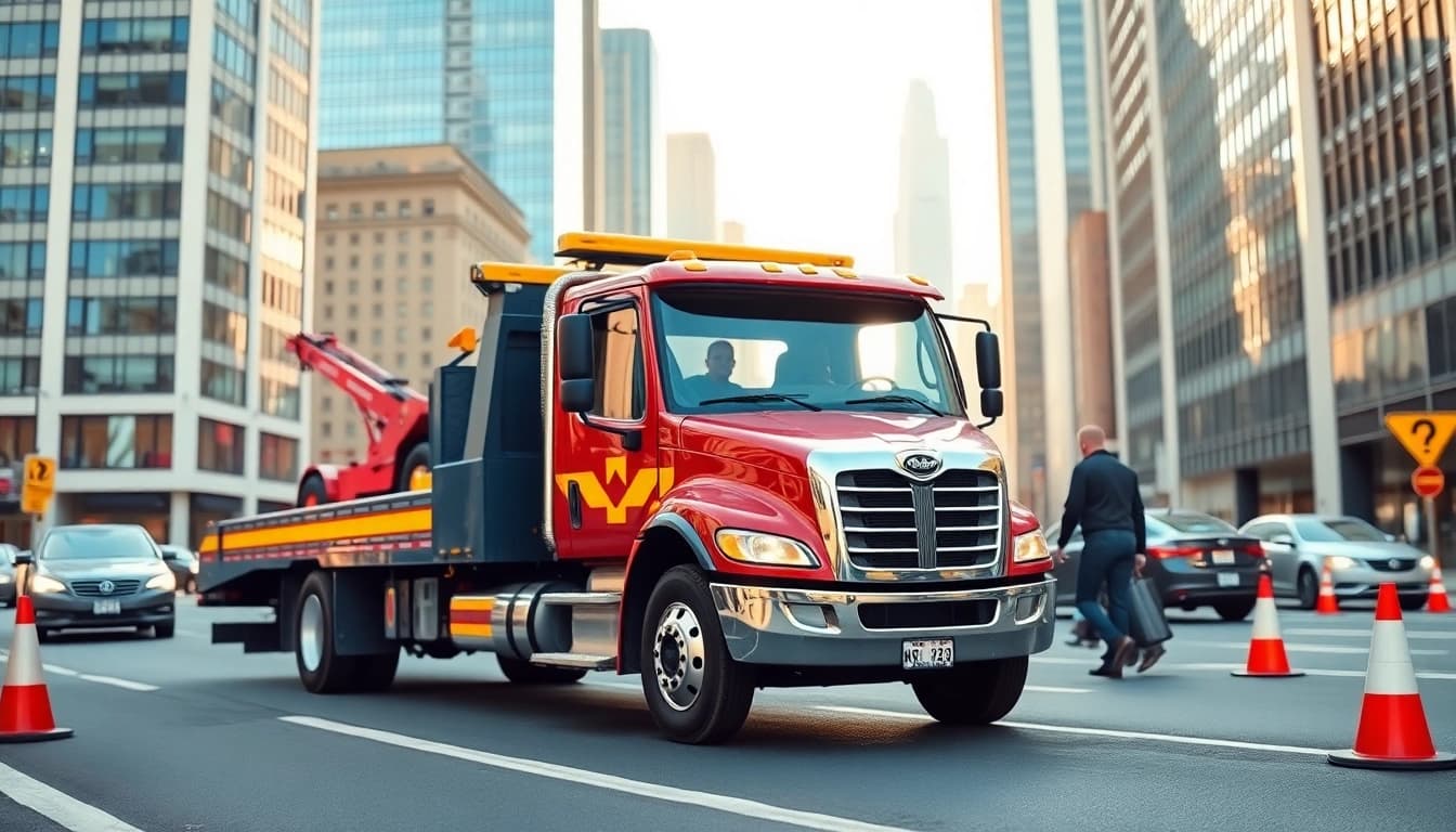 TRT Recovery UAE offers fast car recovery assistance in a professional city environment.