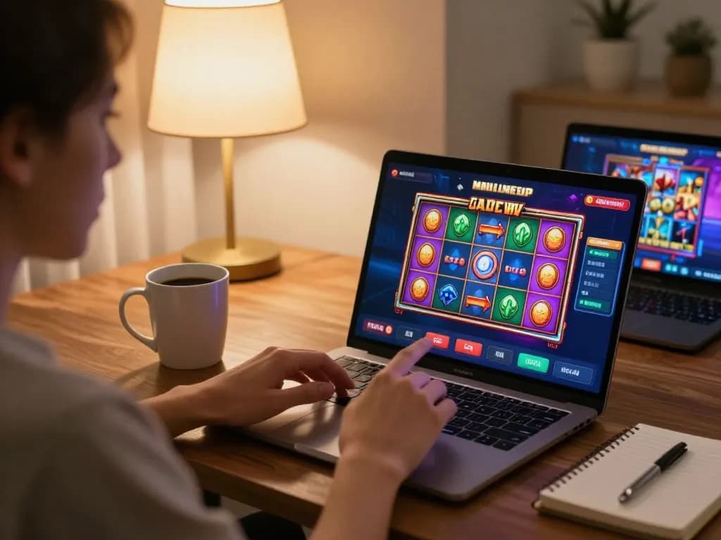 79 king mobile gaming experience in a cozy home environment with slots displayed on screen
