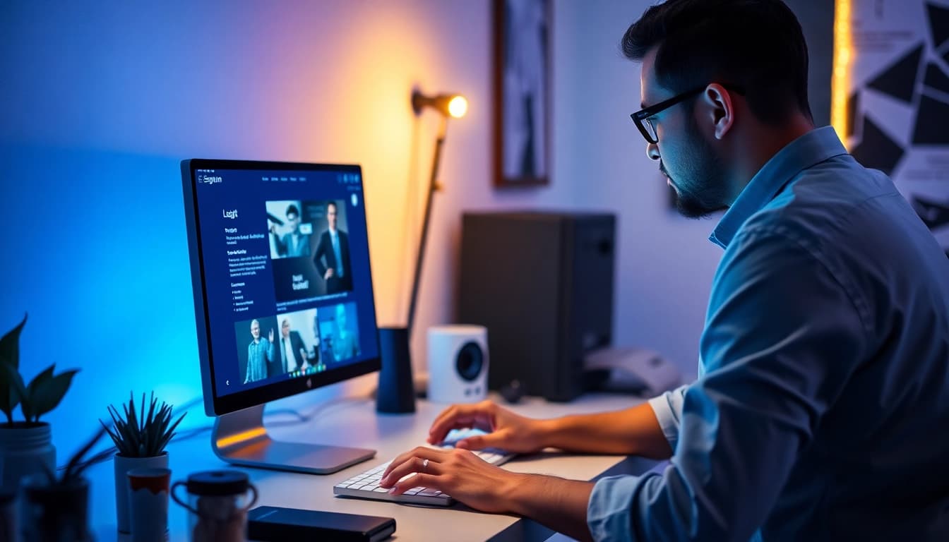 Desenvolvimento de Sites com foco em design responsivo e moderno em um ambiente criativo