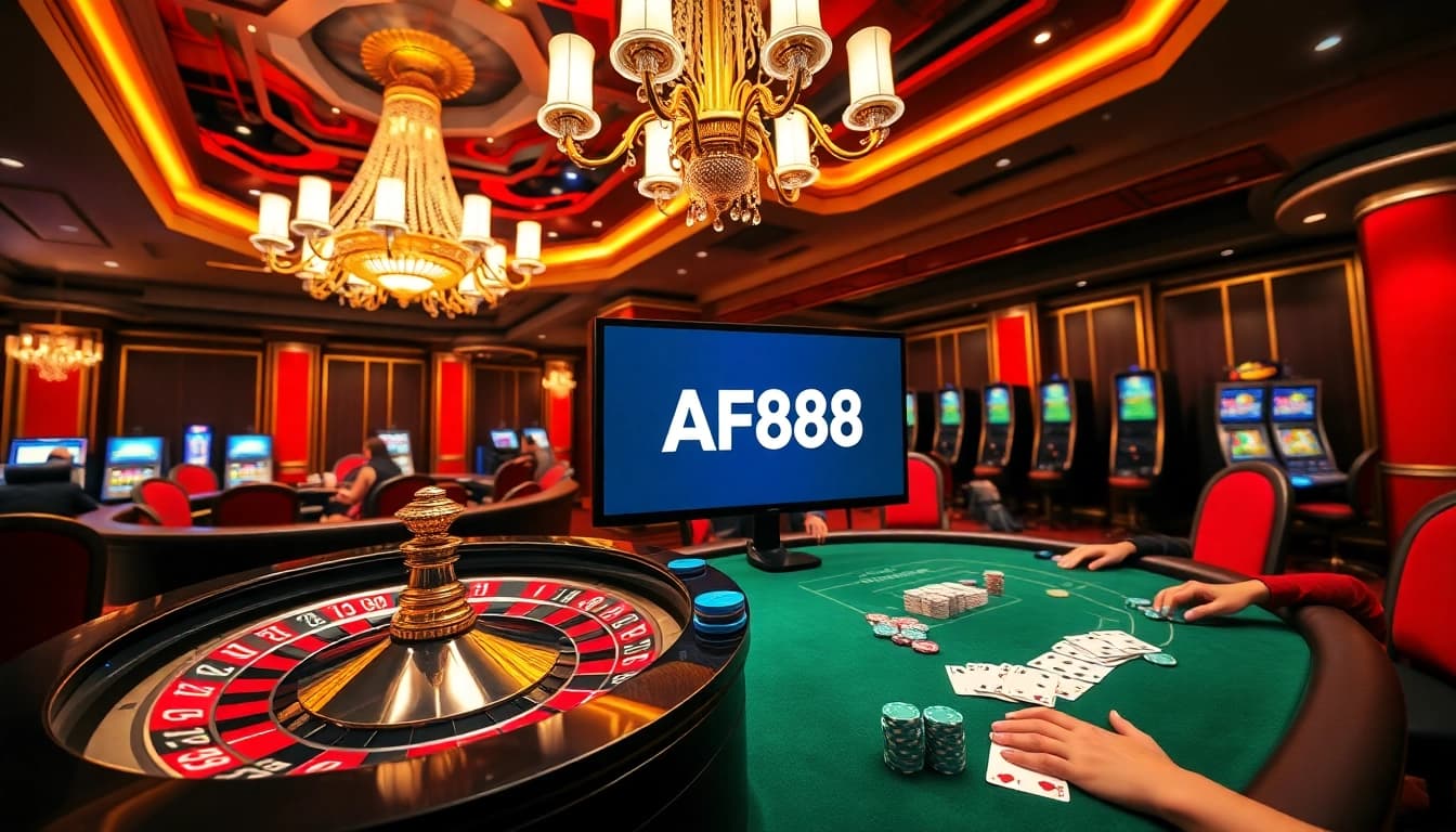 Experience the thrill of gambling at AF88 with a vibrant poker scene illuminated by luxury.