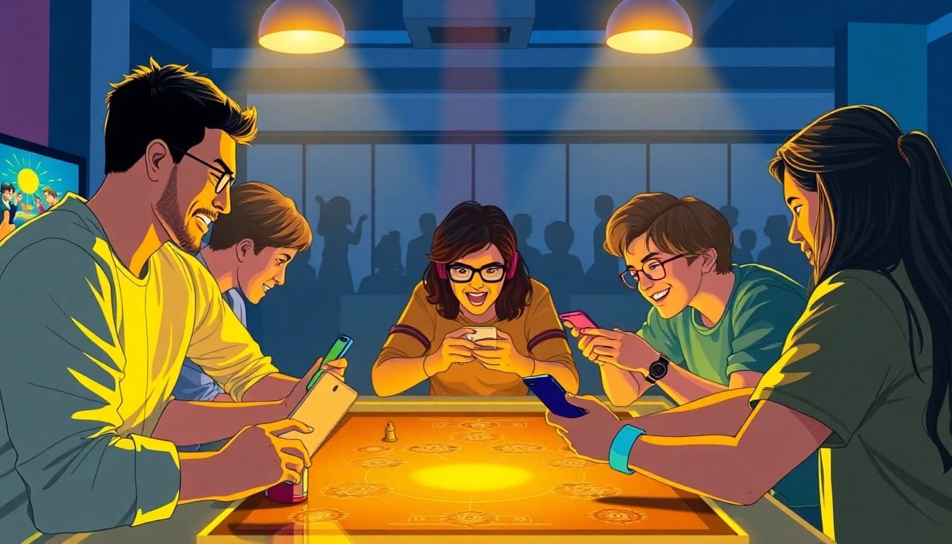 Tashan game players immersed in an exciting online gaming experience with vibrant visuals.