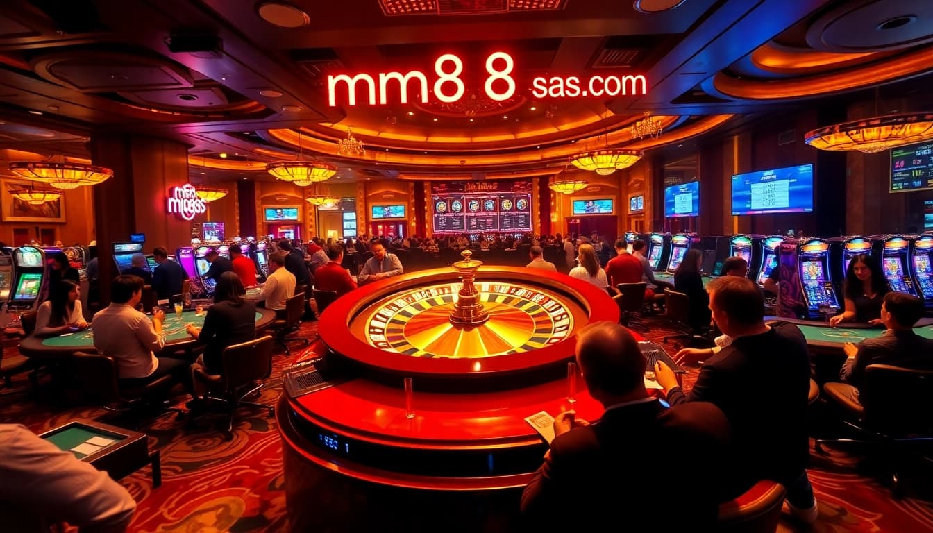 Experience the excitement of winning at mm88 sa com casino with players engaged in thrilling roulette and poker games.