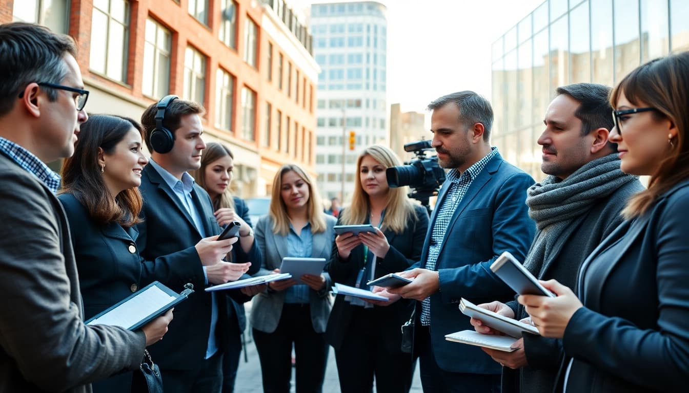 Updates van https://purmerendactueel.nl weergegeven op een redactieplek met journalisten aan het werk.