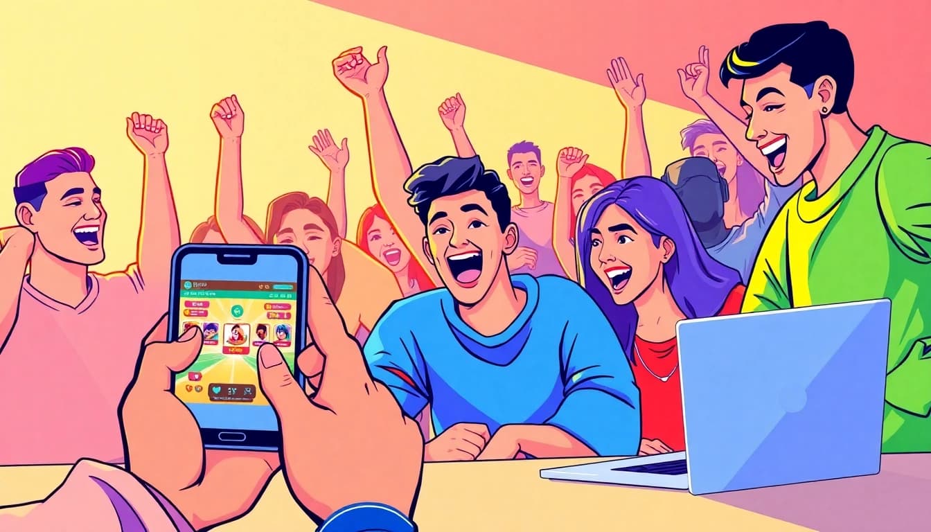 Players immersed in the Jalwa game, showcasing excitement and community engagement in online gaming.