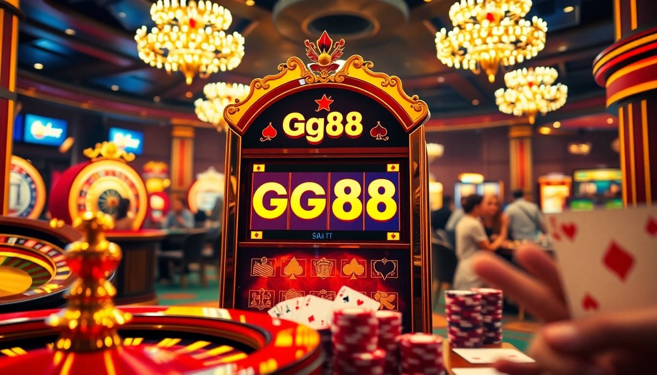 Experience the thrill of winning at the gg88 slot machine in a luxurious casino setting.