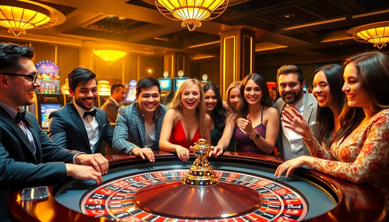 Players enjoying thrilling casino games at KJC AC 2 with cards and chips.