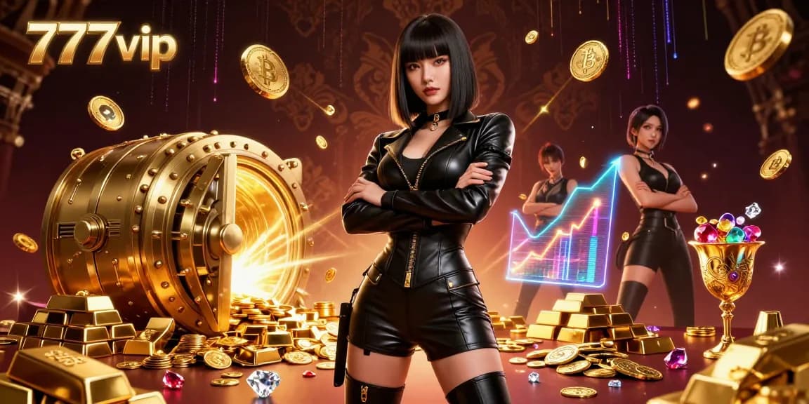 Experience the thrill of winning at 777vip with a stunning Asian woman in a dynamic casino setting.