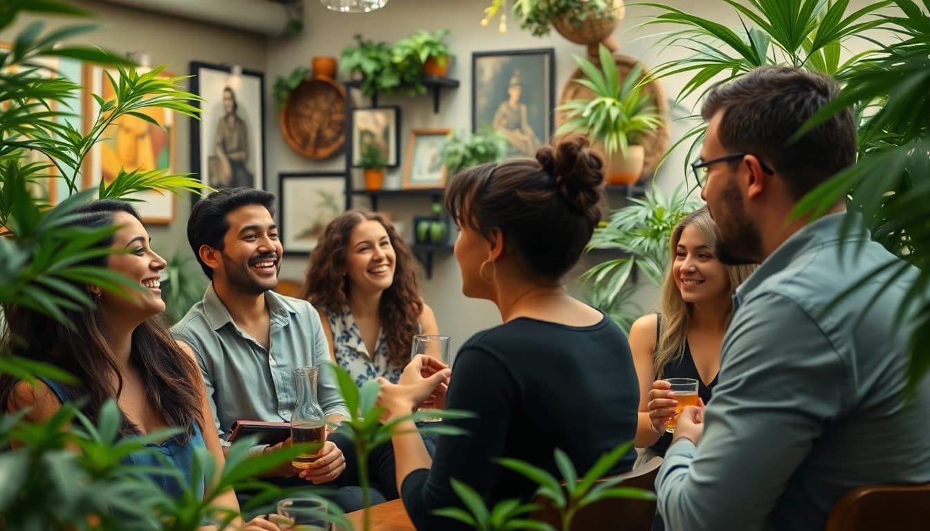 Informations sur cannabis legal espagne dans un club social vibrante à Barcelone.