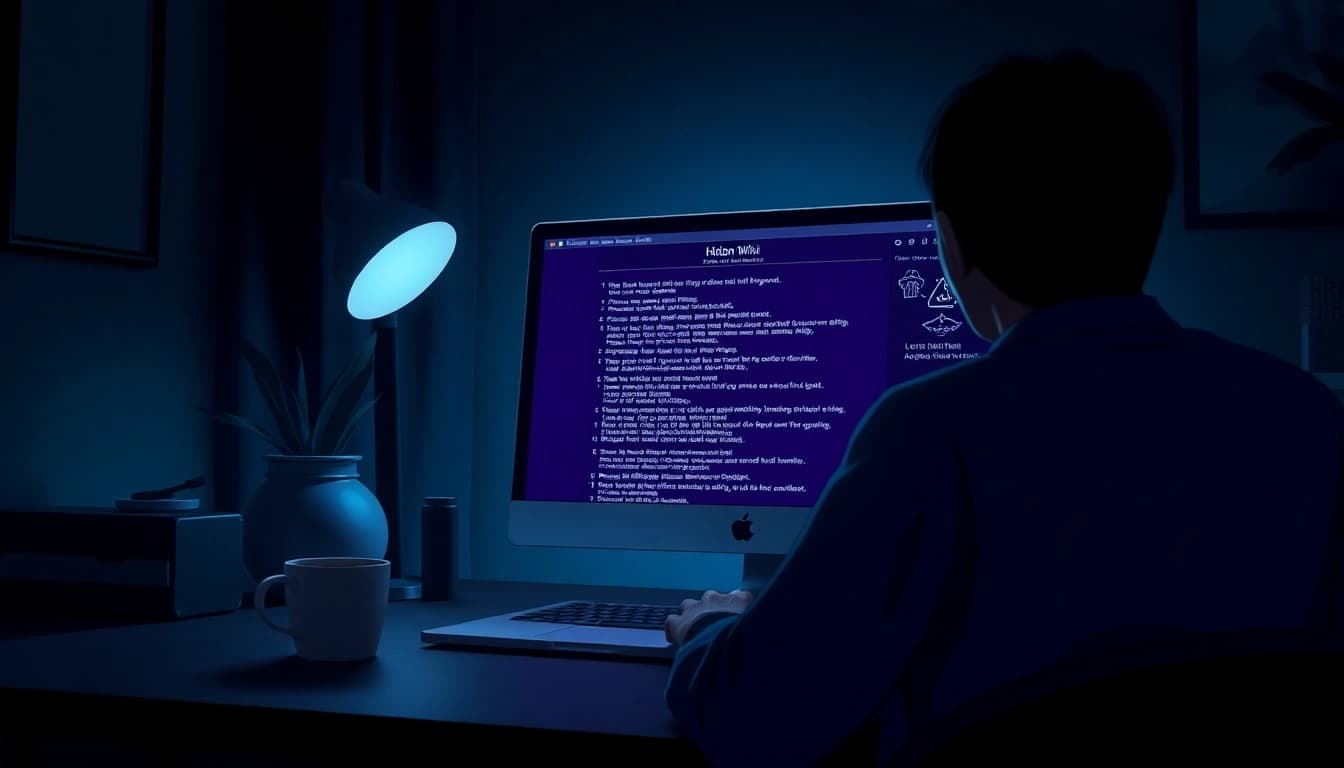 Accessing the hidden wiki 1 on a dark web interface illustrating the mystery of .onion services.