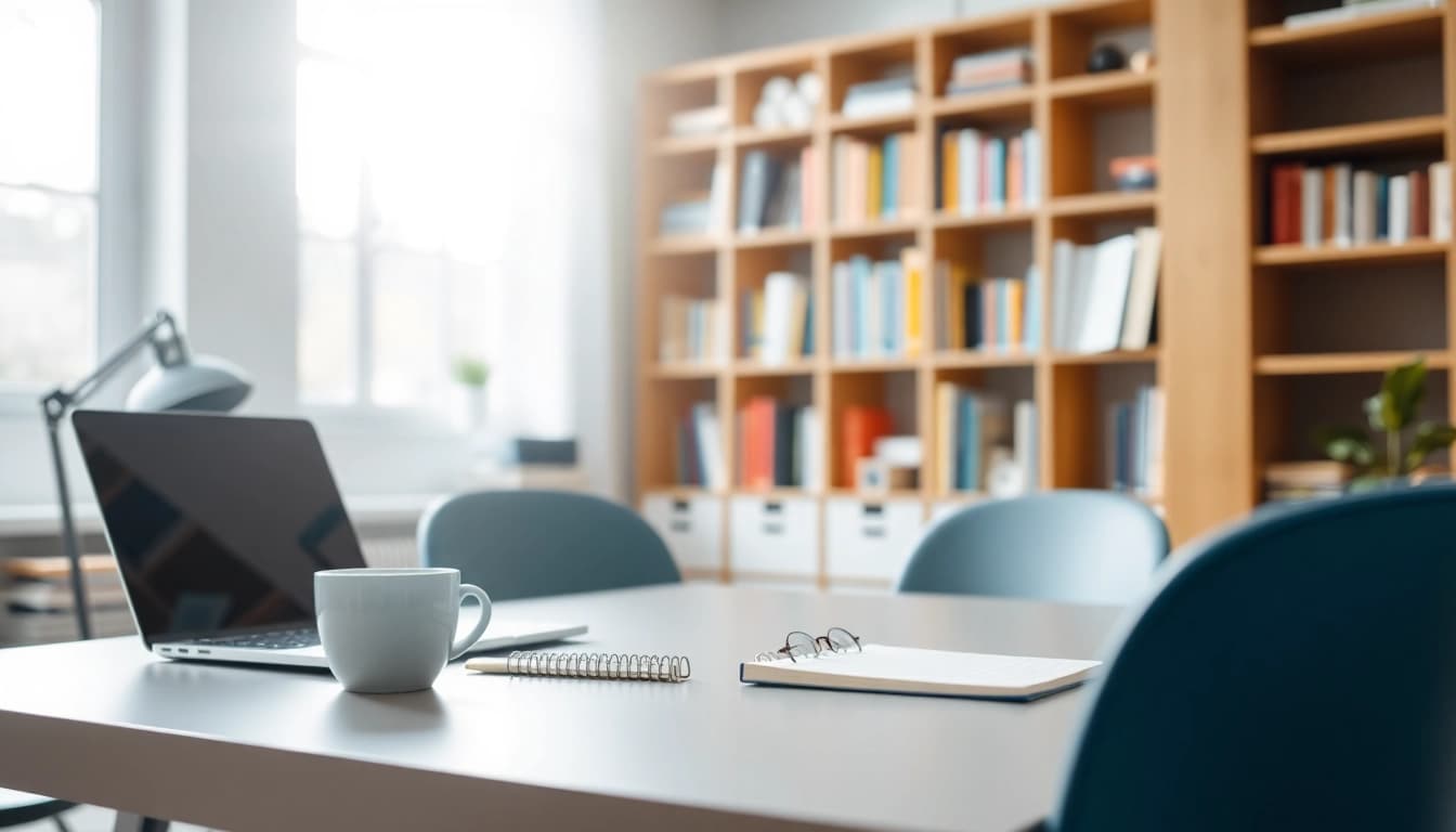How to effectively organize a workspace for productivity and creativity with clear layout.