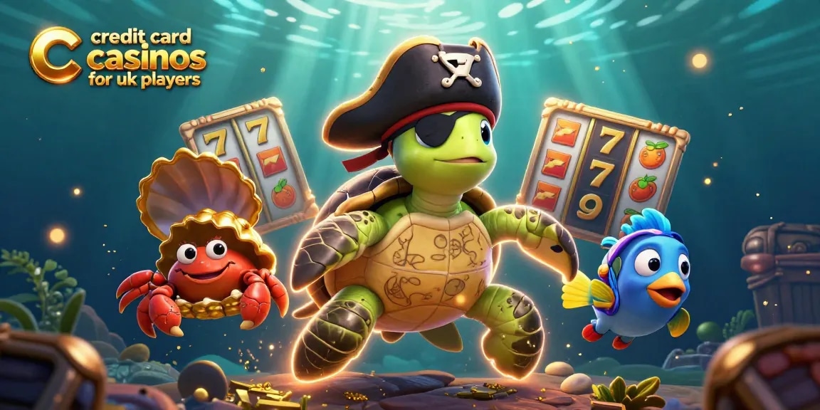 Explore exciting credit card casinos for UK players featuring vibrant characters and underwater treasures.