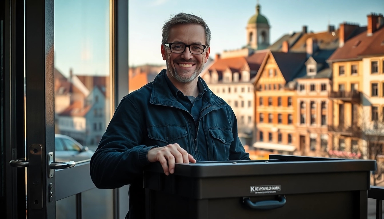 Schlüsseldienst Pforzheim öffnet eine Tür fachmännisch und beschädigungsfrei.