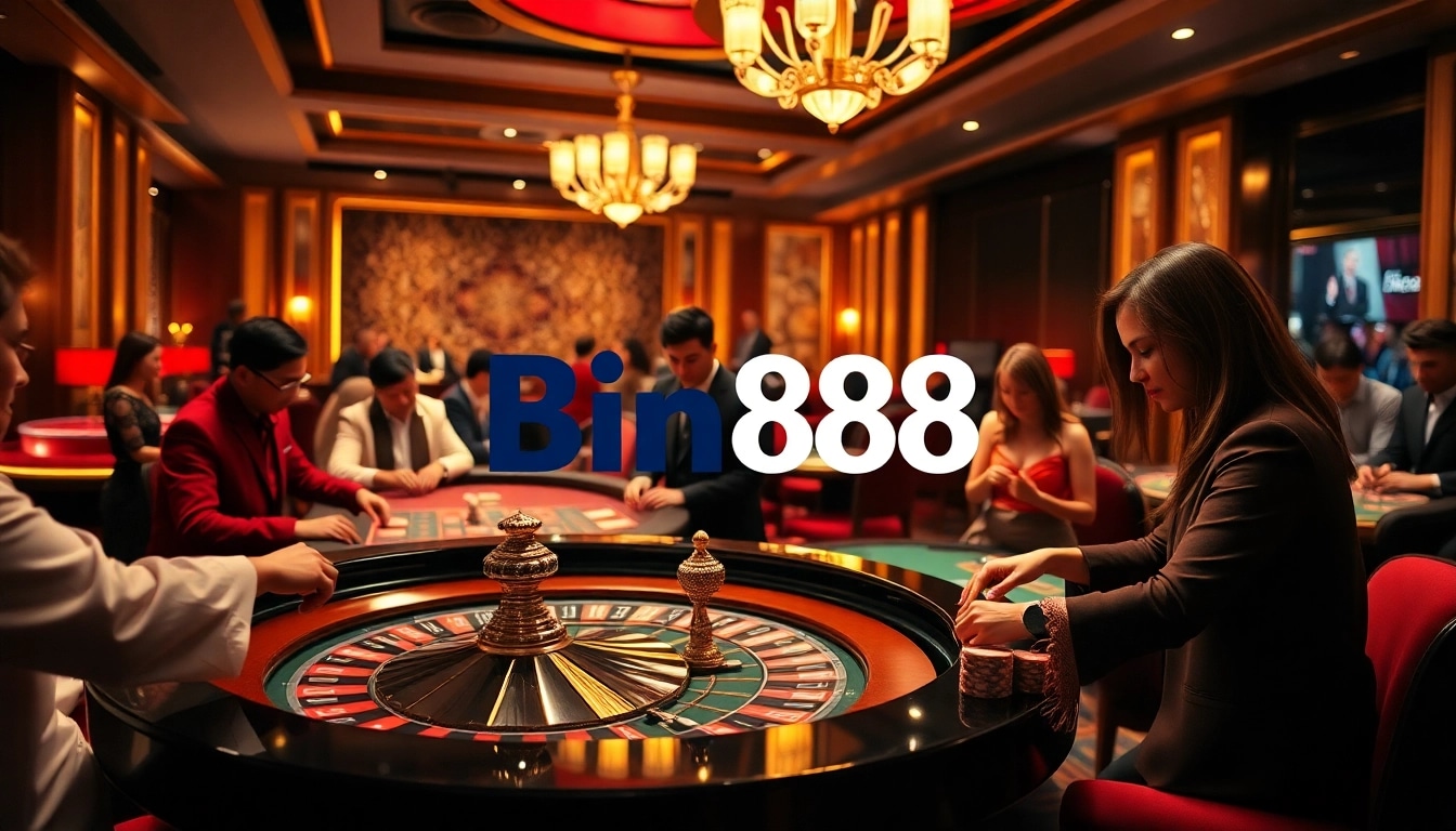 Experience thrilling gameplay at Bin88 with vibrant casino tables and engaging players.