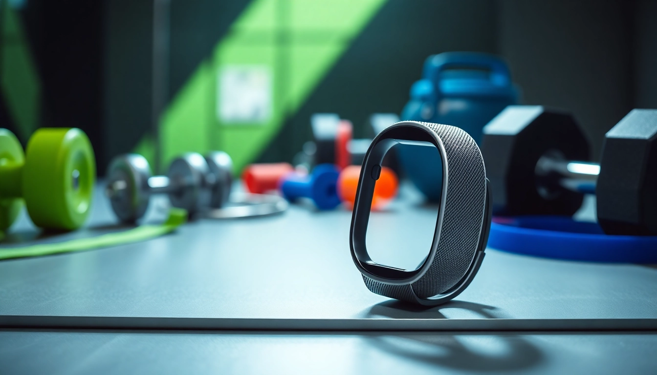 Showcasing a Ringconn fitness tracker on a modern desk for active lifestyles.
