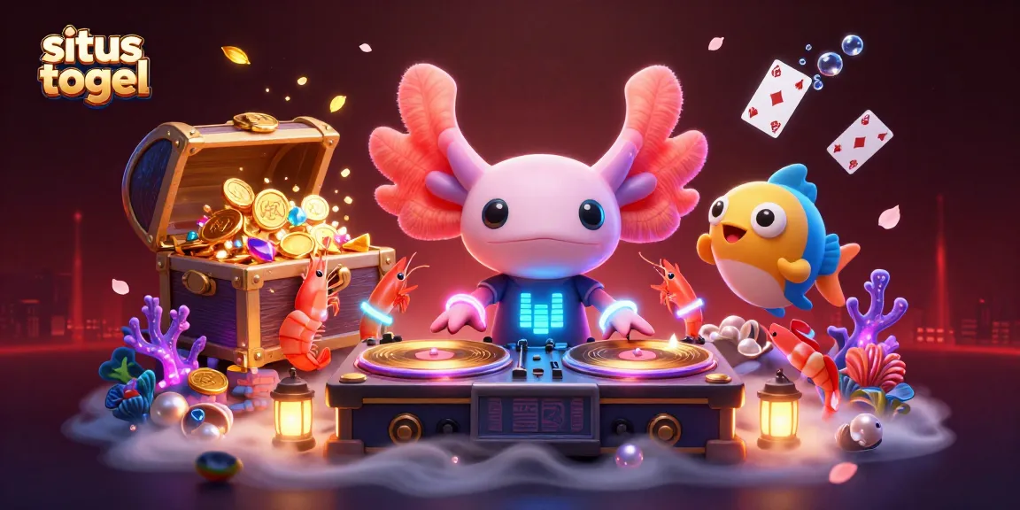 Experience exciting gaming action at situs togel with an engaging underwater casino scene featuring vibrant characters.