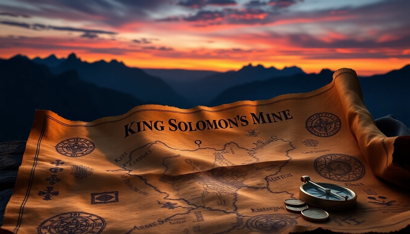 Discovering the legendary King Solomon's Mine through an intricate ancient treasure map.