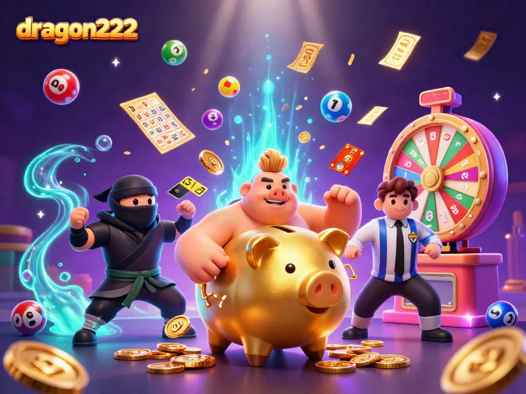 Experience the excitement of dragon222 with a dynamic casino illustration showcasing vibrant gaming elements.
