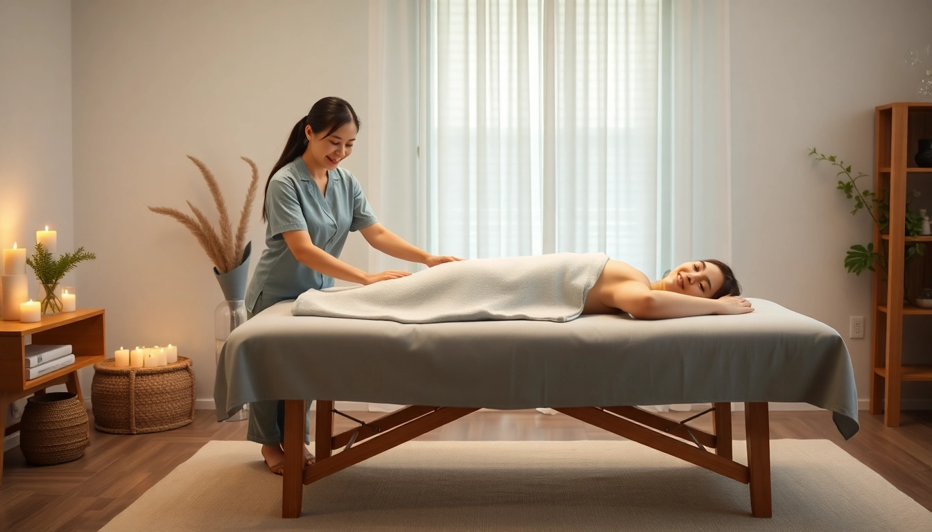 Mobile massage 출장안마 service in a serene home environment with a professional therapist.