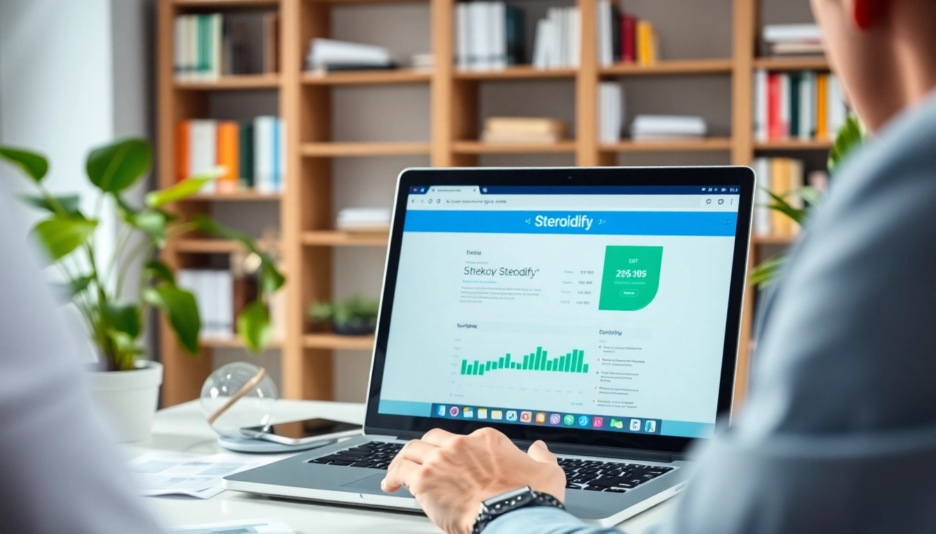 Assessing if Steroidify legit by reviewing online data in a professional environment.