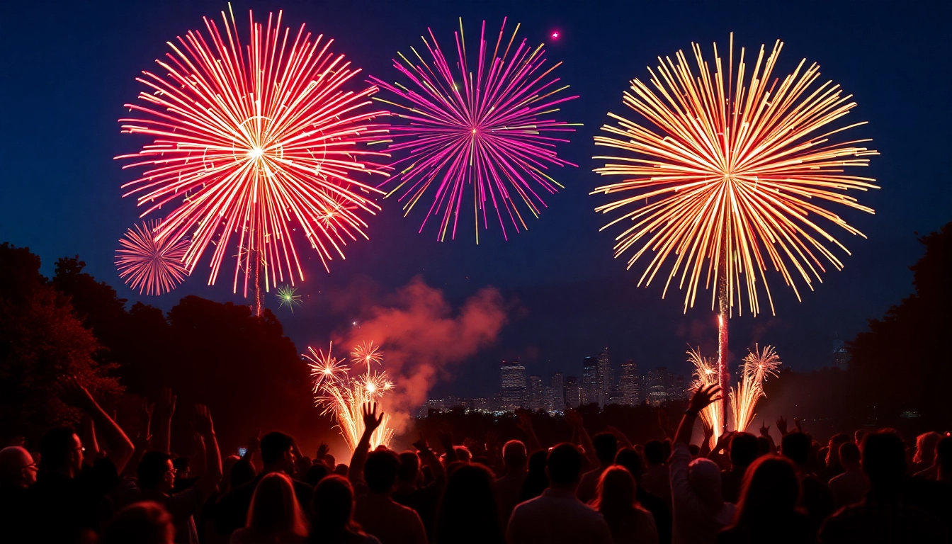 Celebrate with colorful fireworks from https://5starfireworks.co.uk lighting up the night sky.