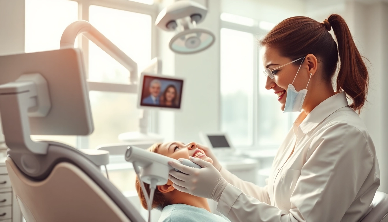 Engaged orthodontic consultation near me, showcasing a professional environment and advanced technology.