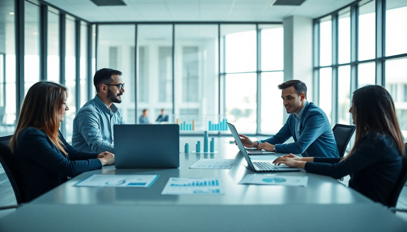 Explore competitive intelligence faqs with a professional team discussing strategies in a bright office.
