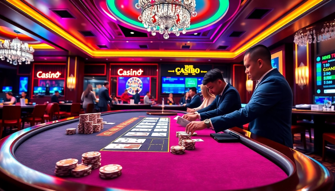 Betting excitement at Casino MM88 with a beautifully arranged baccarat table and professional ambiance.