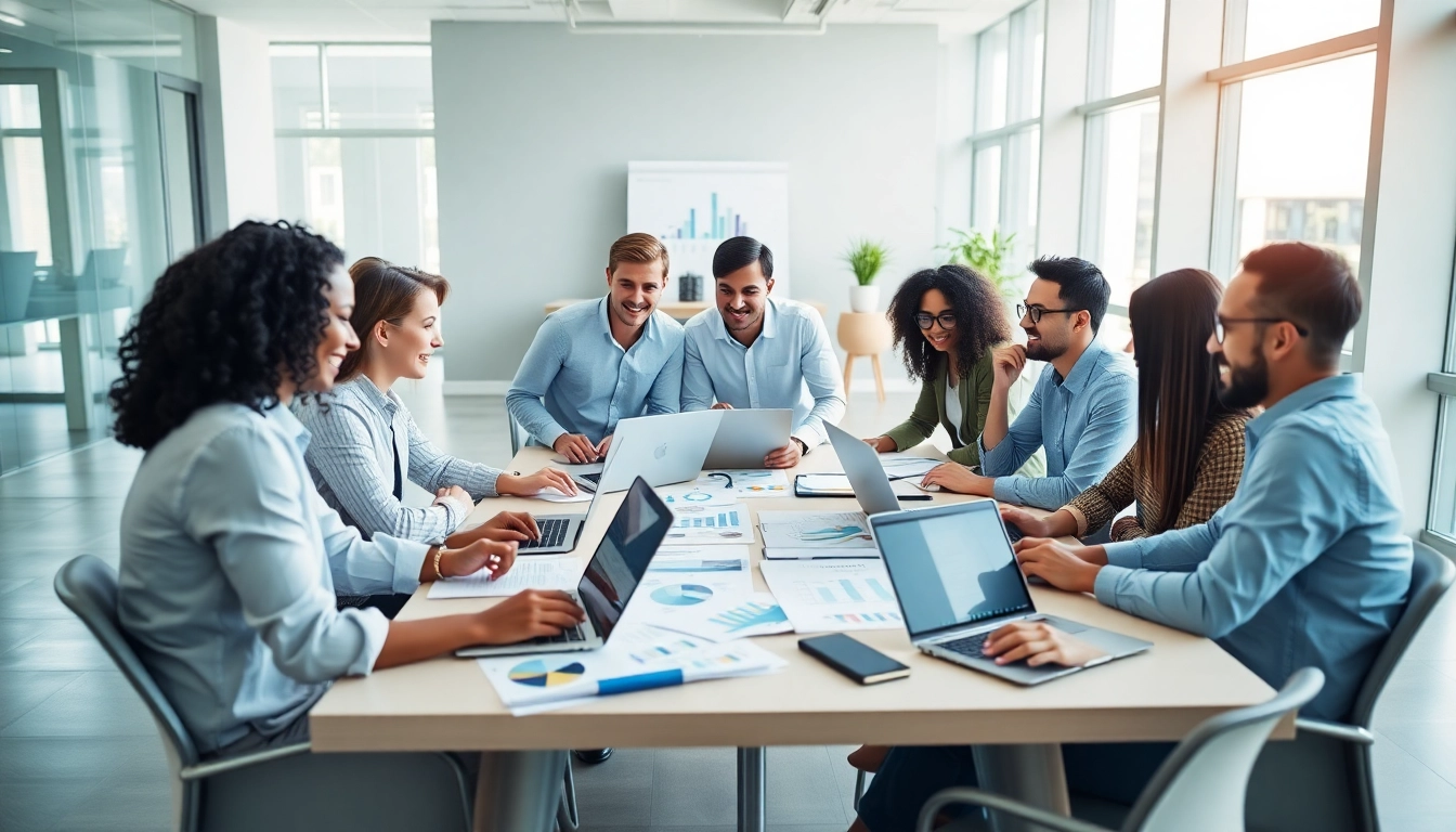 Marketing Consultant facilitating a vibrant brainstorming session in a modern office environment.