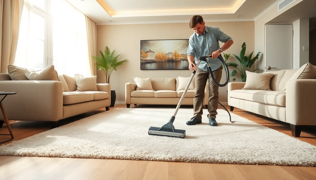 Expert carpet cleaners lincoln ca ensuring a spotless living room with professional equipment.