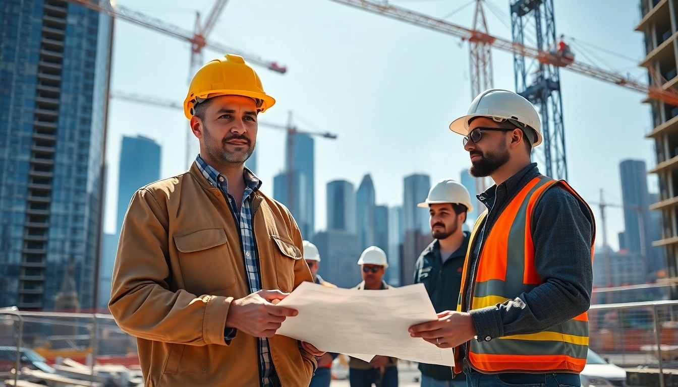 New York Commercial General Contractor overseeing dynamic construction site operations.