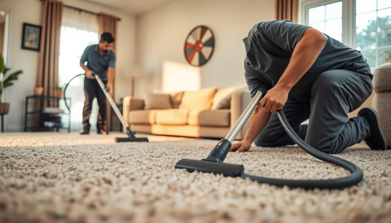 Expert carpet cleaners lincoln ca efficiently cleaning a plush carpet in a cozy living room setting.