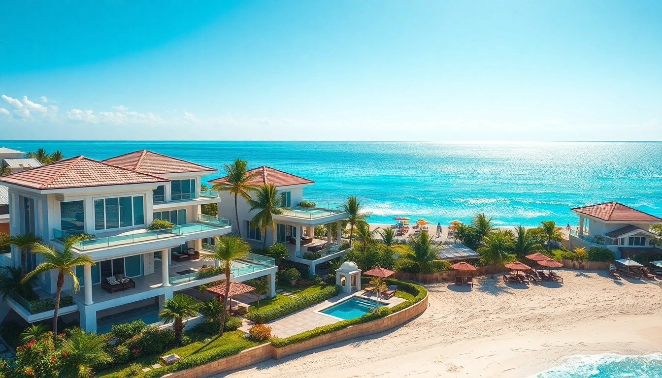 Pattaya properties highlighting luxurious villas set against the vibrant beach landscape.