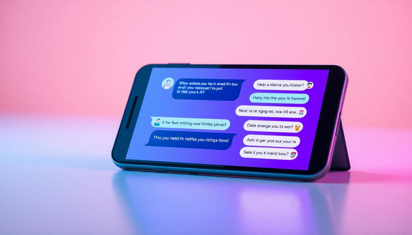 Engaging AI chatbot interface showcasing friendly interactions about sex AI technology.