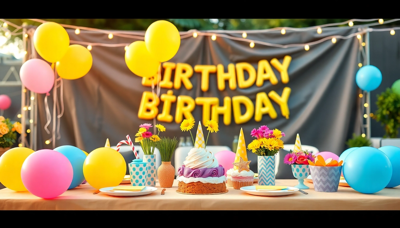 Organize a memorable customizable birthday party with vibrant decorations and joyful atmosphere.