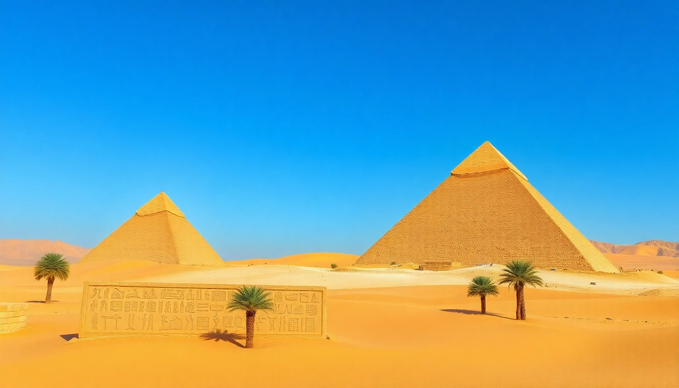 Admire the stunning pyramids as ancient structures that symbolize Egypt's rich history and culture.