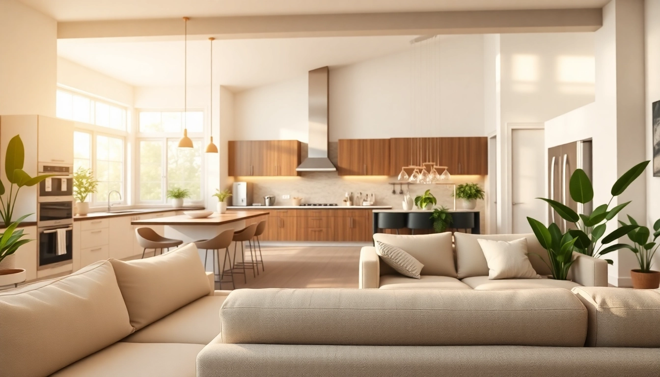 Stunning Home renovation showcasing a modern kitchen and living space filled with natural light.