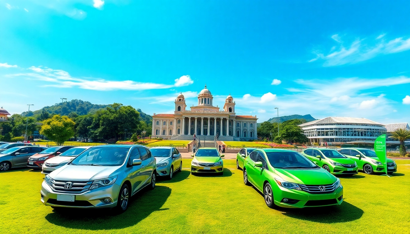Kuching car hire with picturesque scenery and rental cars near local landmarks.