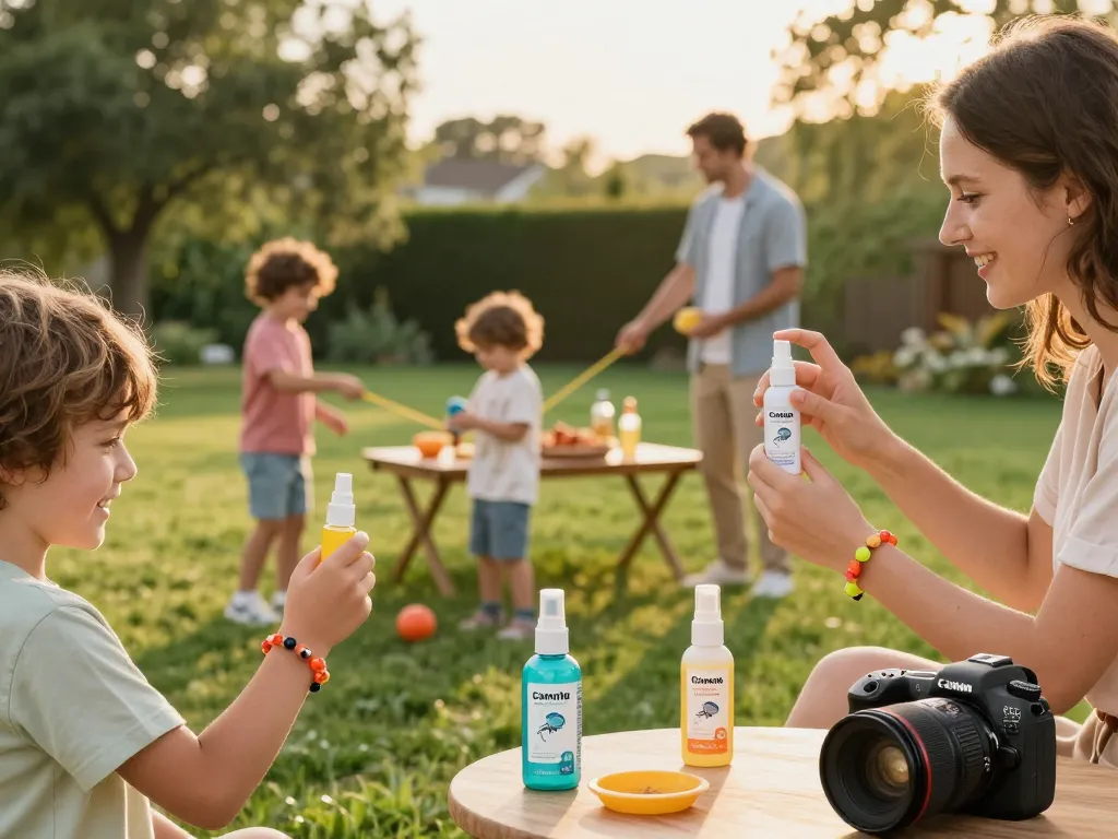 Family enjoying the outdoors with the Best Mosquito Repellent for protection against pesky insects.