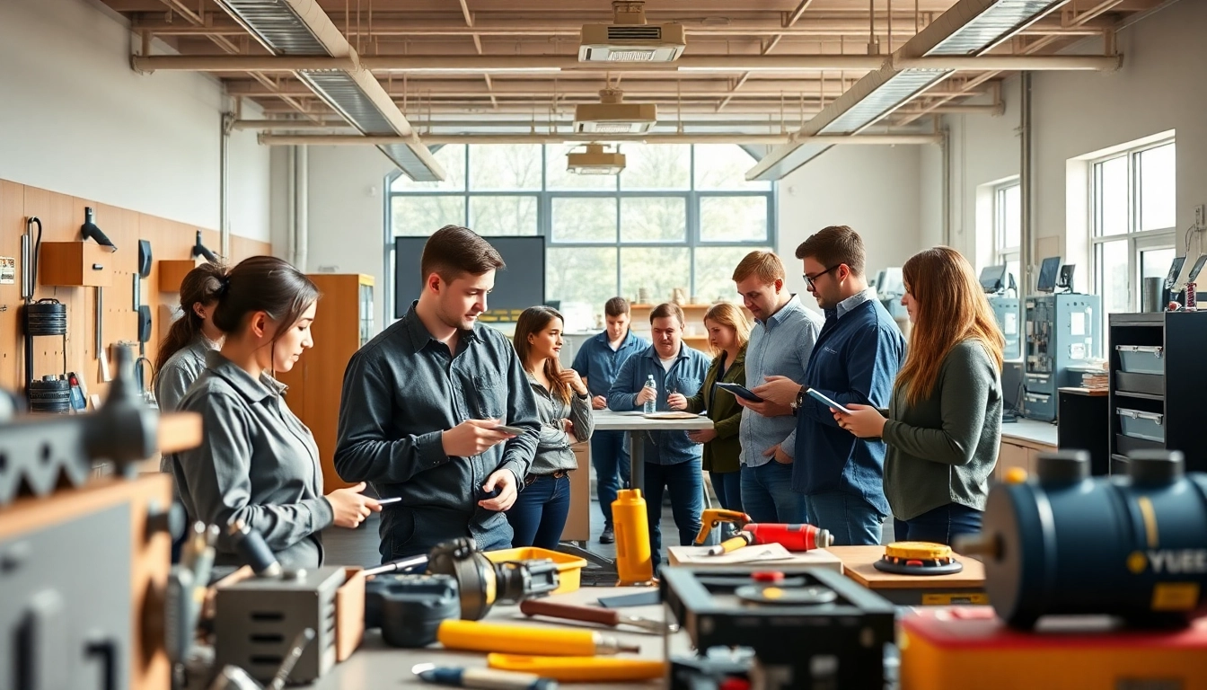 Students learning at a trade school in Tennessee focusing on hands-on training experiences.