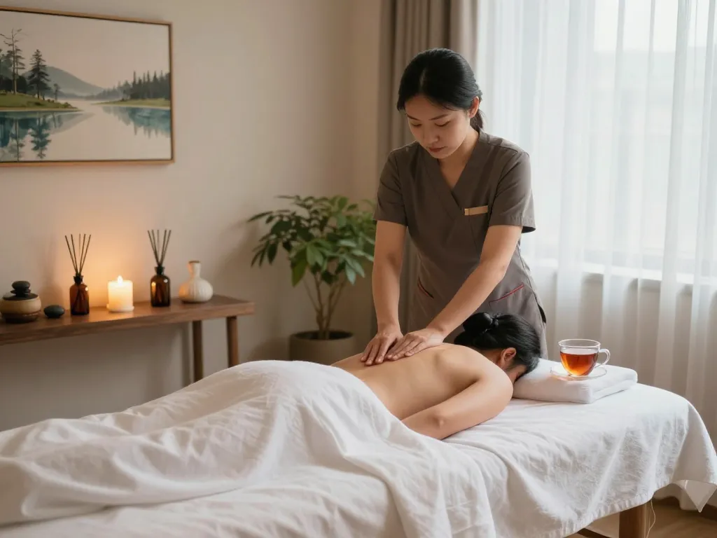 Indulge in a rejuvenating 동대문스웨디시 massage experience at a serene wellness spa.