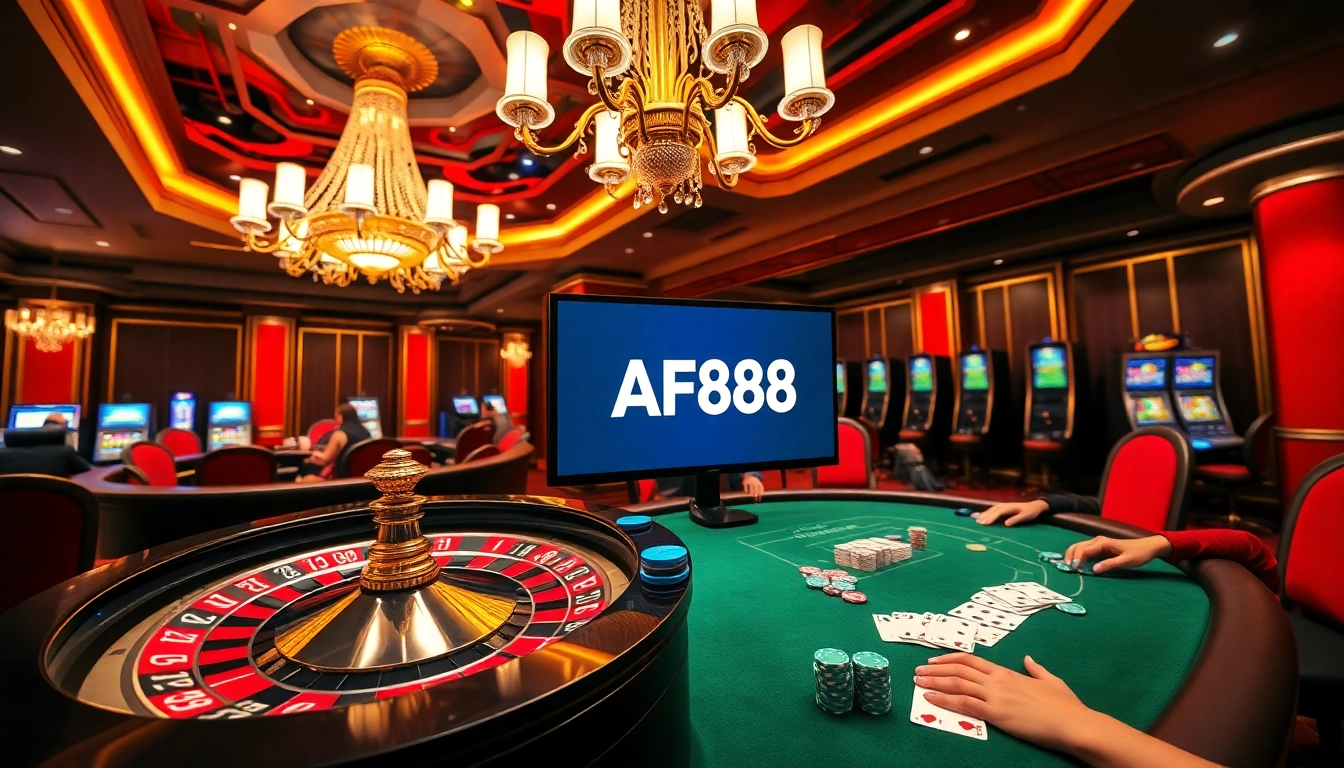 Experience the thrill of gambling at AF88 with a vibrant poker scene illuminated by luxury.