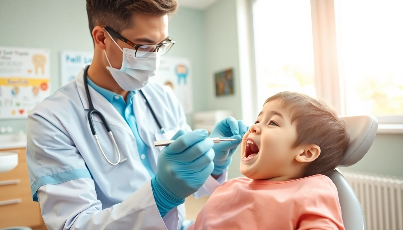 Kids orthodontic assessment Hawthorn in a friendly dental office with a focus on a child and dentist.