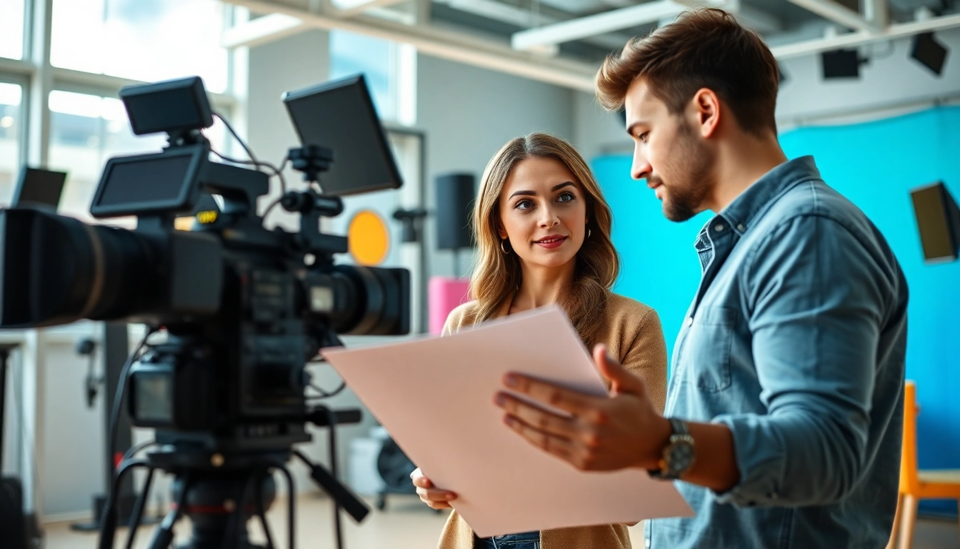 Capturing the creative process at a Video Production Company Calgary with professional videographers collaborating.