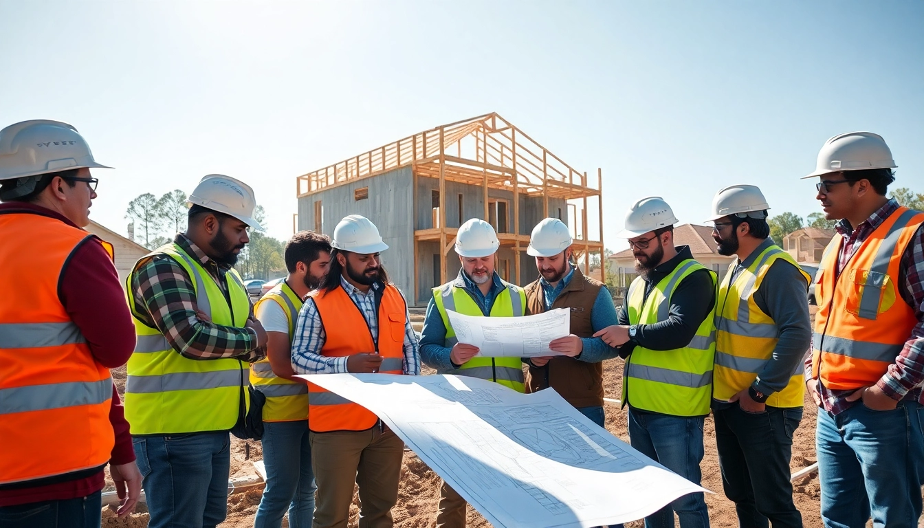 Construction professionals in North Carolina collaborating on a project, showcasing the construction association north carolina.