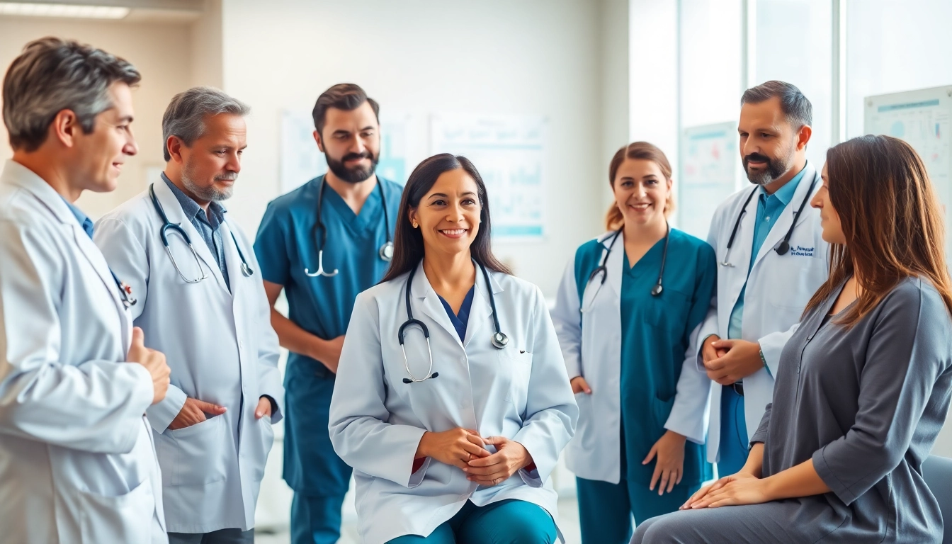 Peachtree Orthopedics team providing personalized care in a welcoming clinic environment.